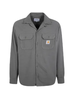 Carhartt WIP logo-patch Pocket Shirt | Grey | FARFETCH