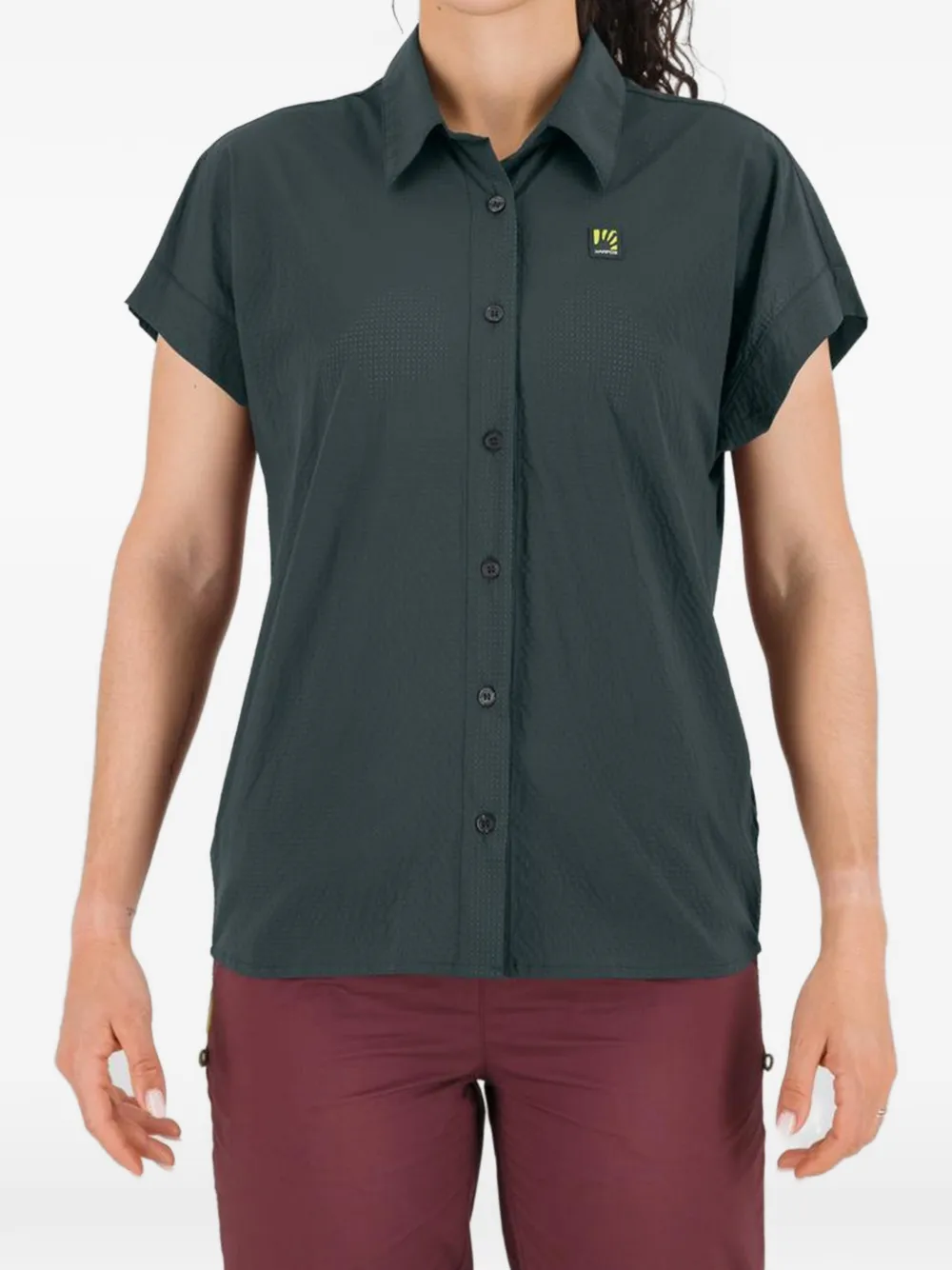 KARPOS Salatis W buttoned short-sleeve top - Grau