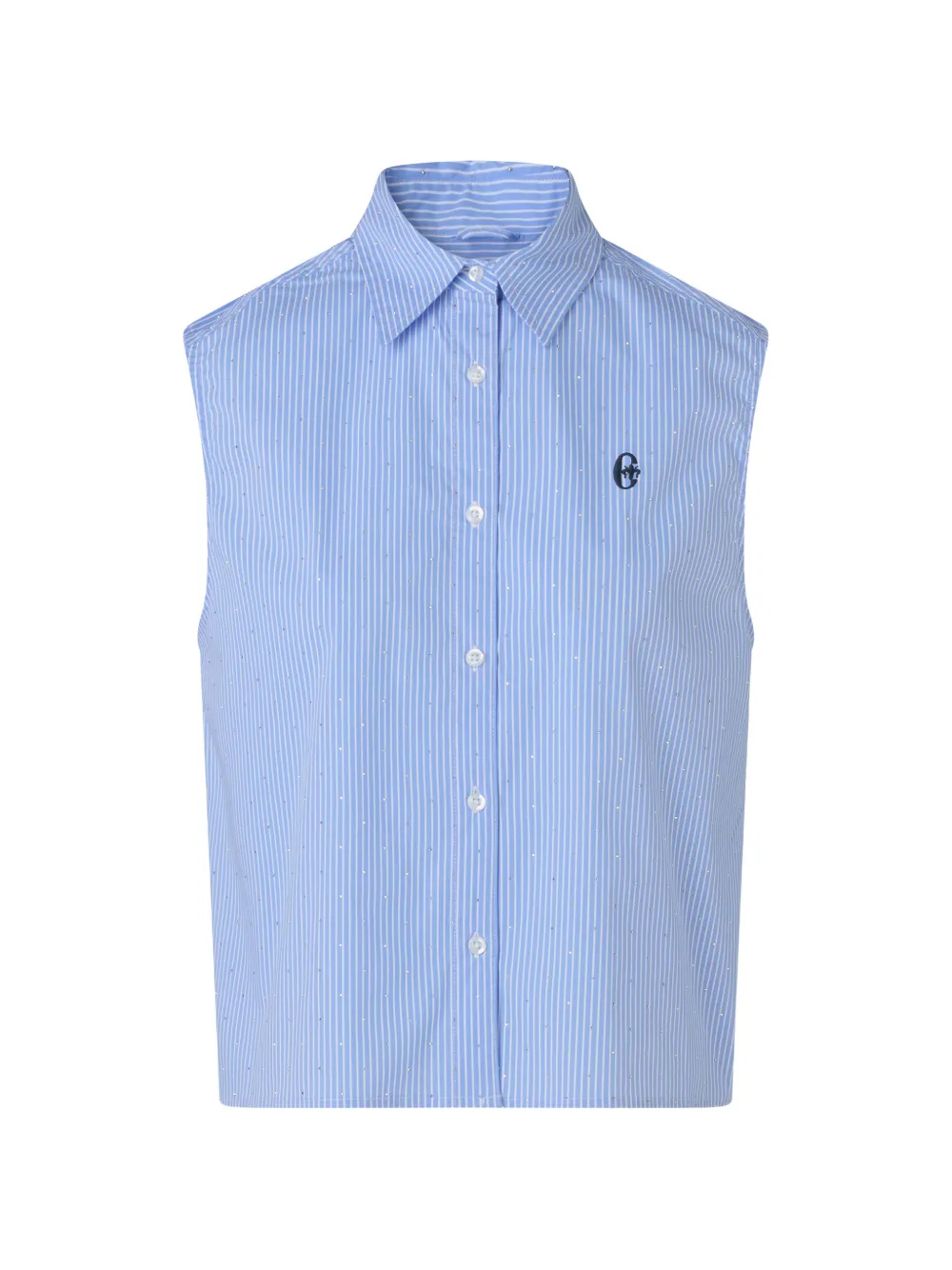 CONTE OF FLORENCE striped sleeveless top - Blu