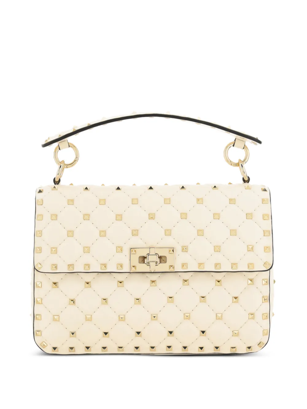 Valentino Garavani medium Rockstud quilted tote bag - Toni neutri
