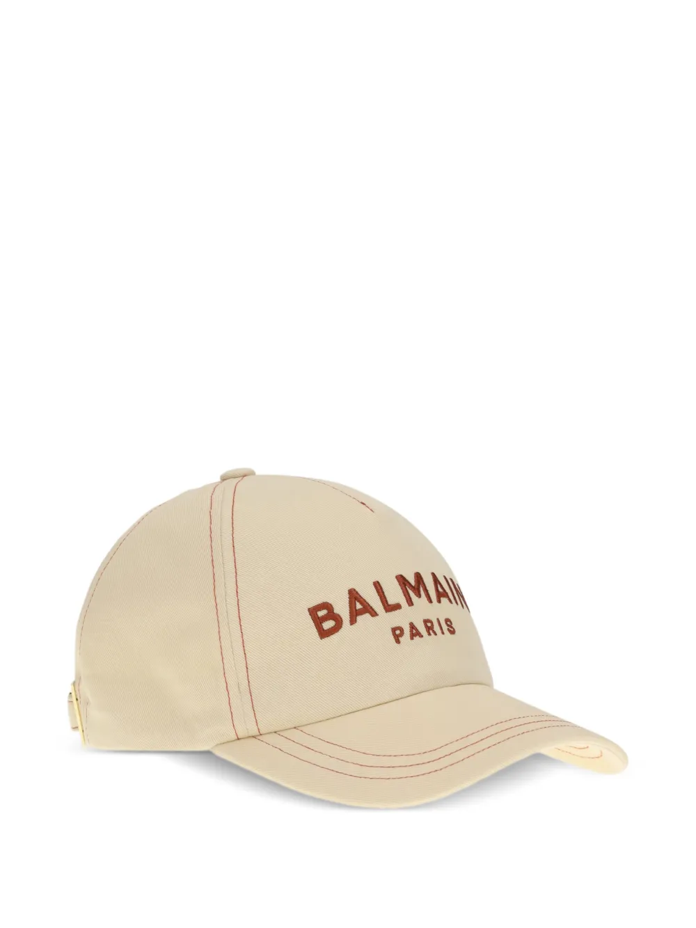  Balmain Paris Embroidered Cap - Neutrals 