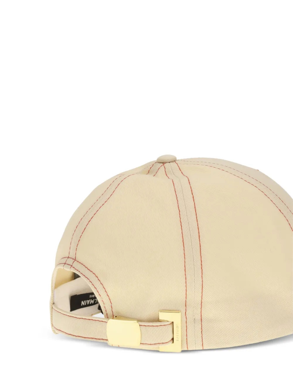  Balmain Paris Embroidered Cap - Neutrals 