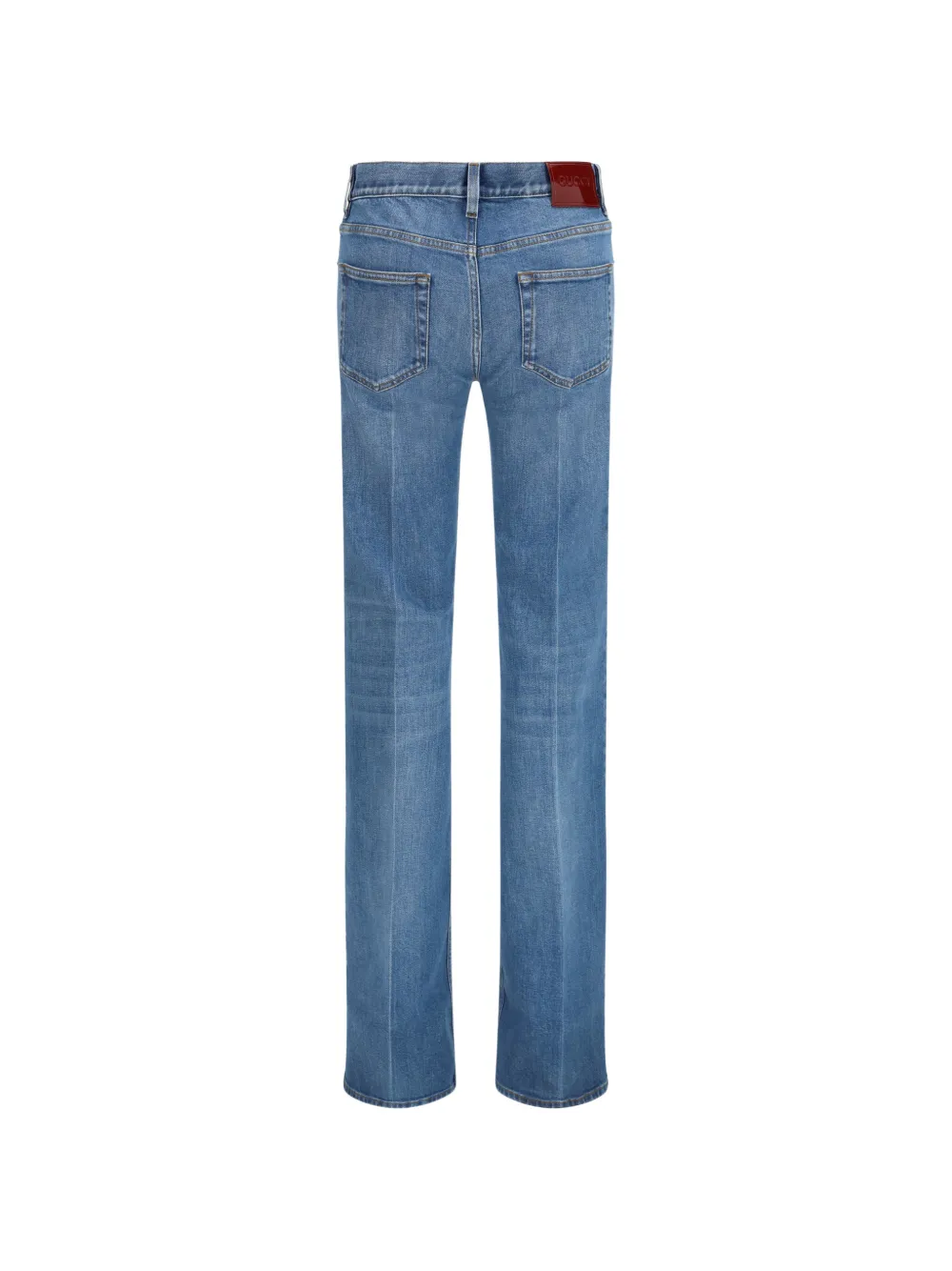  Gucci Logo-patch Flared Trousers - Blue 