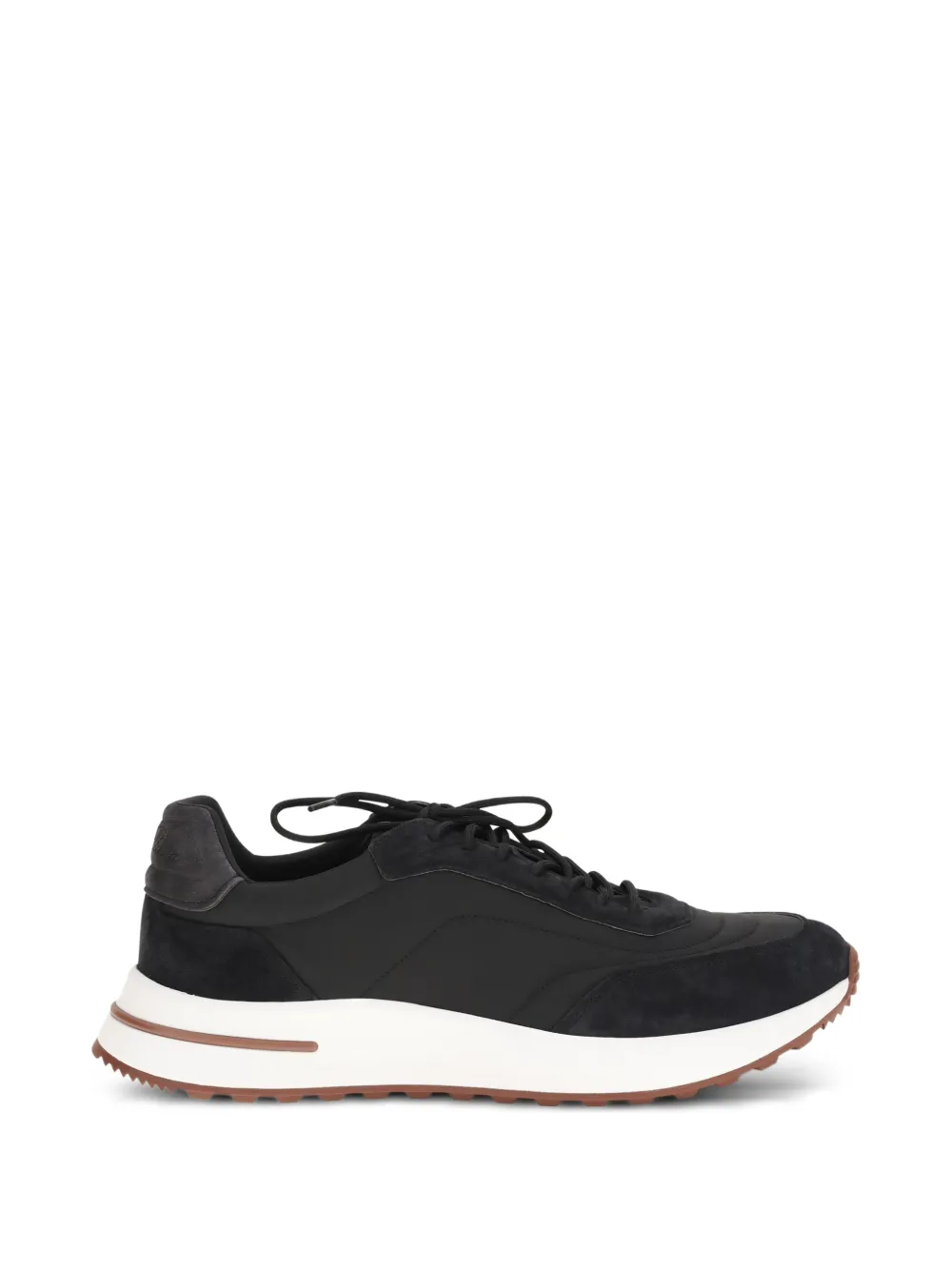 Loro Piana Sneakers Week End Walk con inserti in pelle scamosciata - Nero
