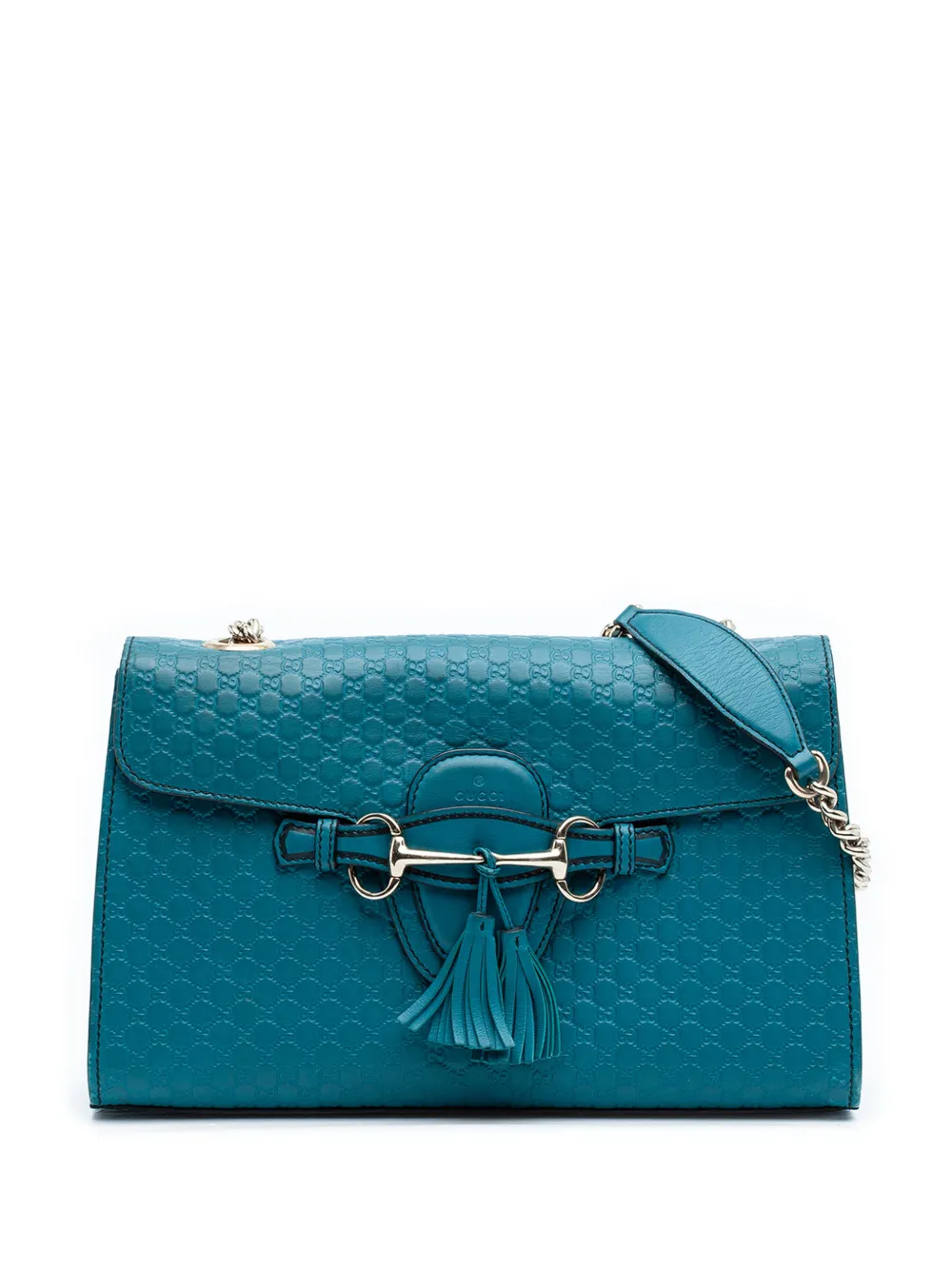 Gucci Pre-Owned 2016-2025 Medium Microguccissima Emily shoulder bag - Blu