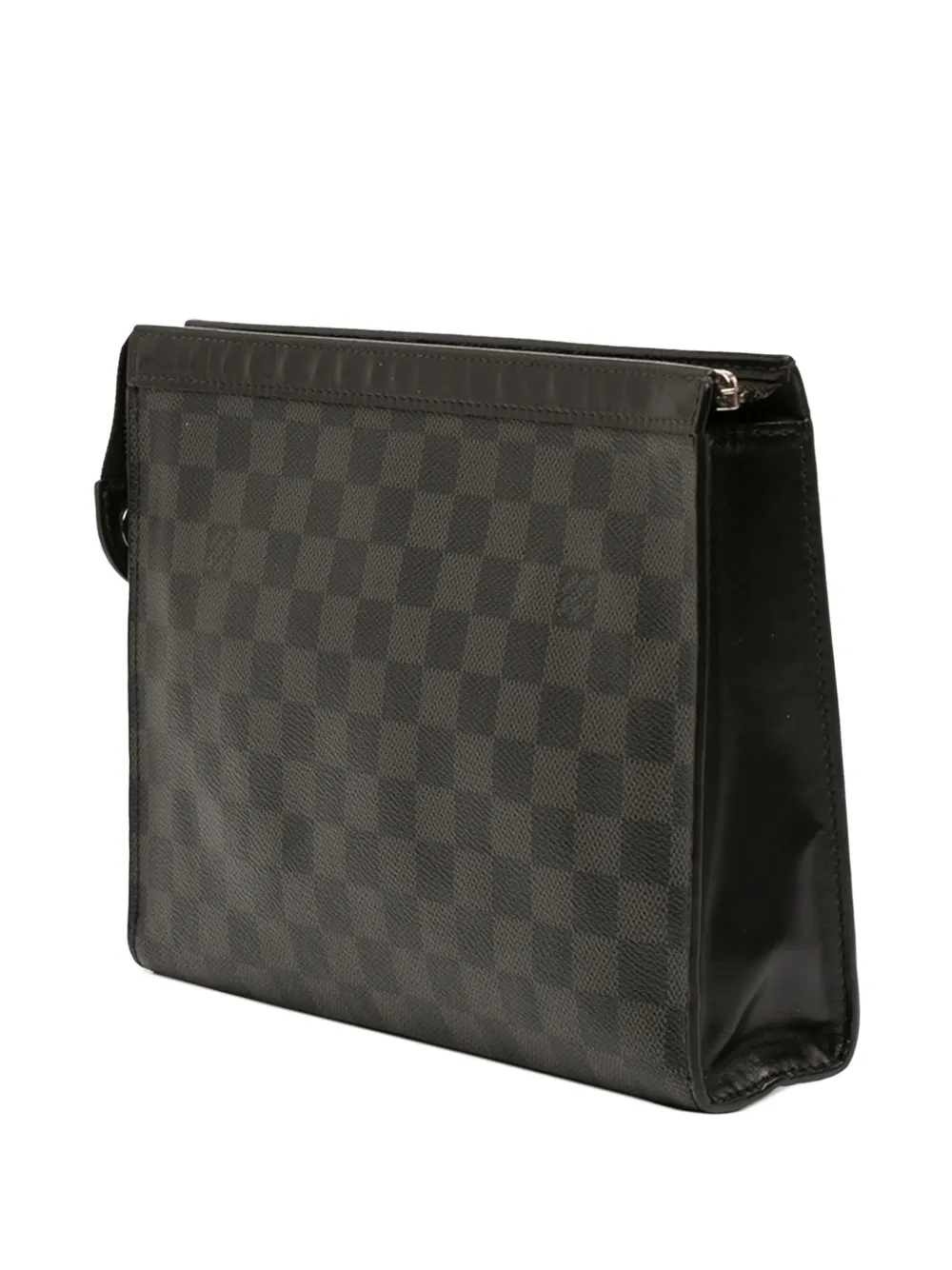  Louis Vuitton Pre-owned 2018 Damier Graphite Pochette Voyage Mm Clutch Bag - Black 