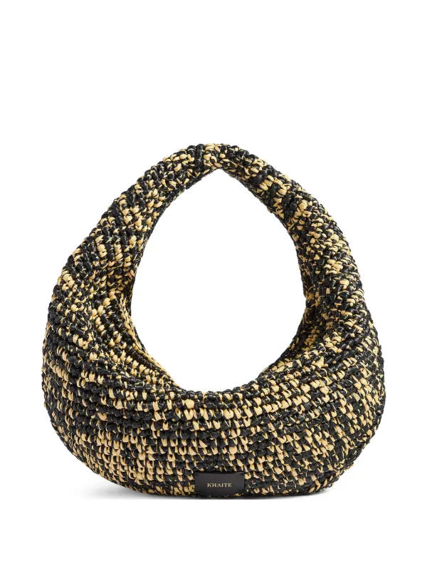 Khaite Medium Olivia Logo-motif Shoulder Bag in Black