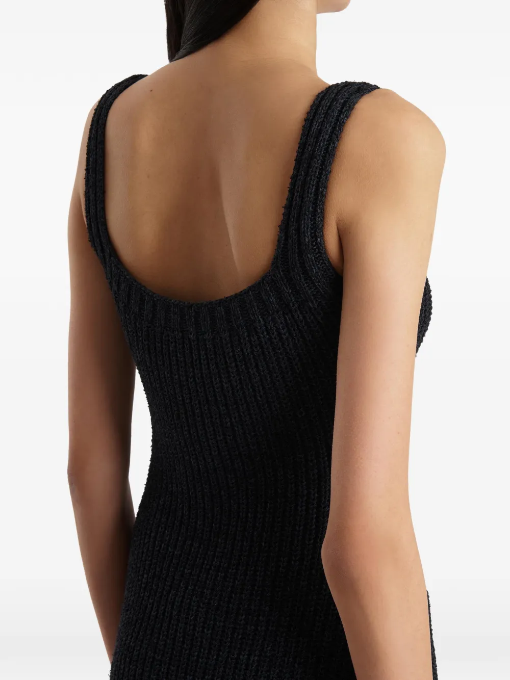 KHAITE Mouwloze midi-jurk Zwart