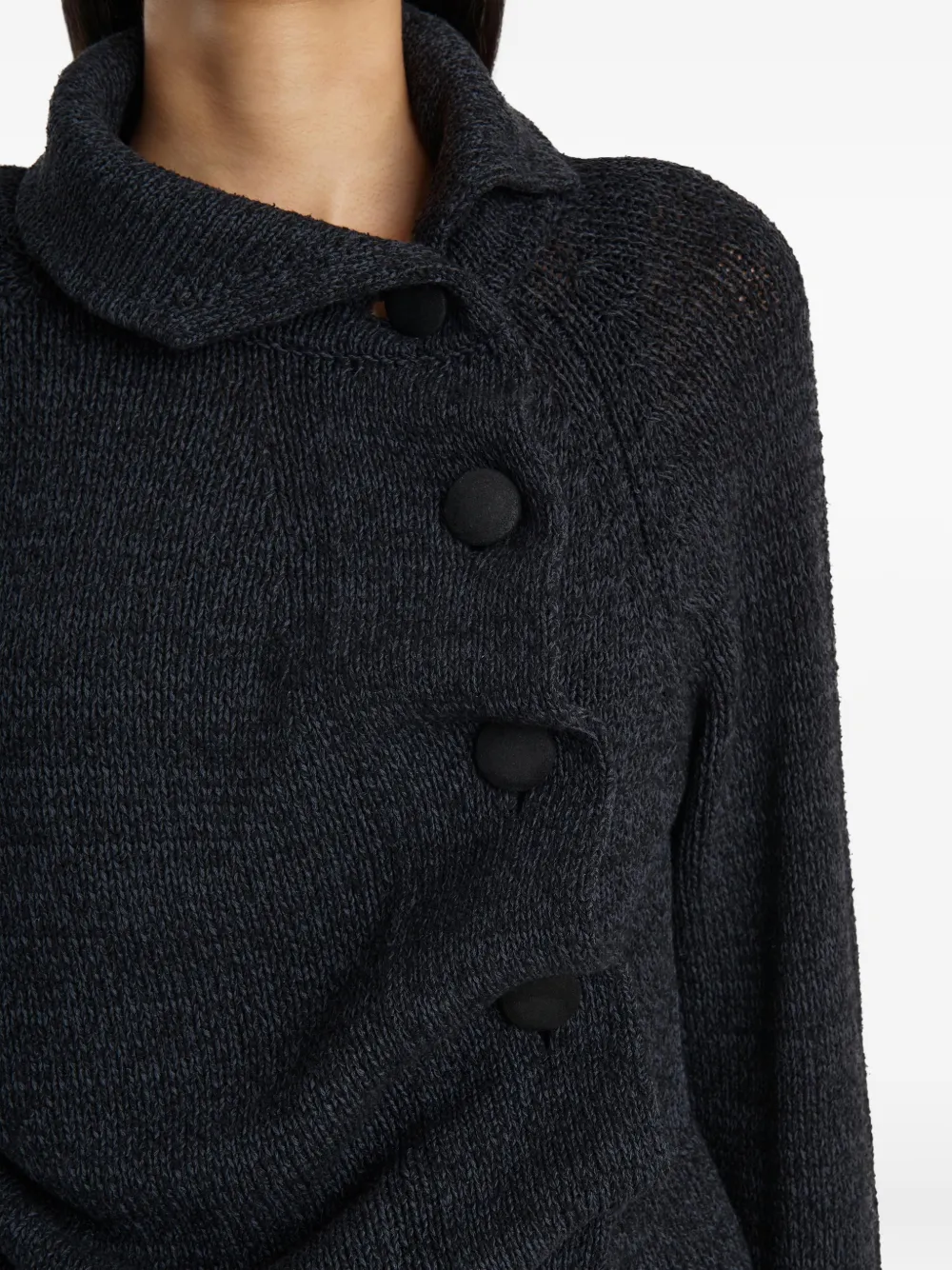 KHAITE Vest met knopen Grijs