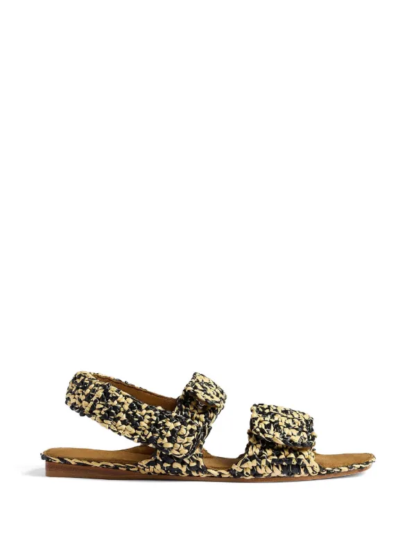 Khaite Textured Sandals in Neutrals