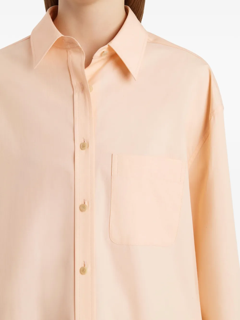 KHAITE Newton overhemd met knoopsluiting Roze