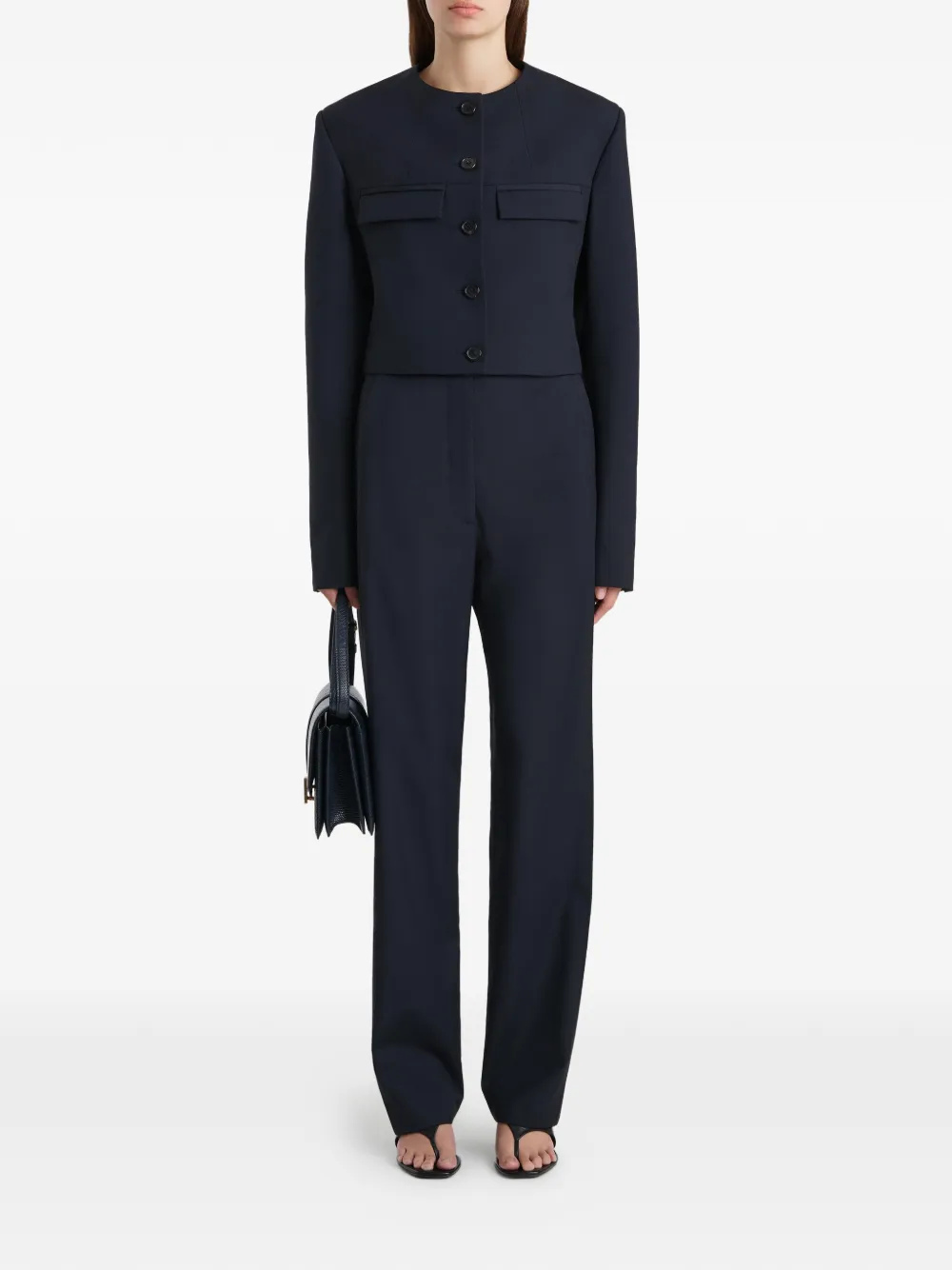 KHAITE Borden broek Blauw