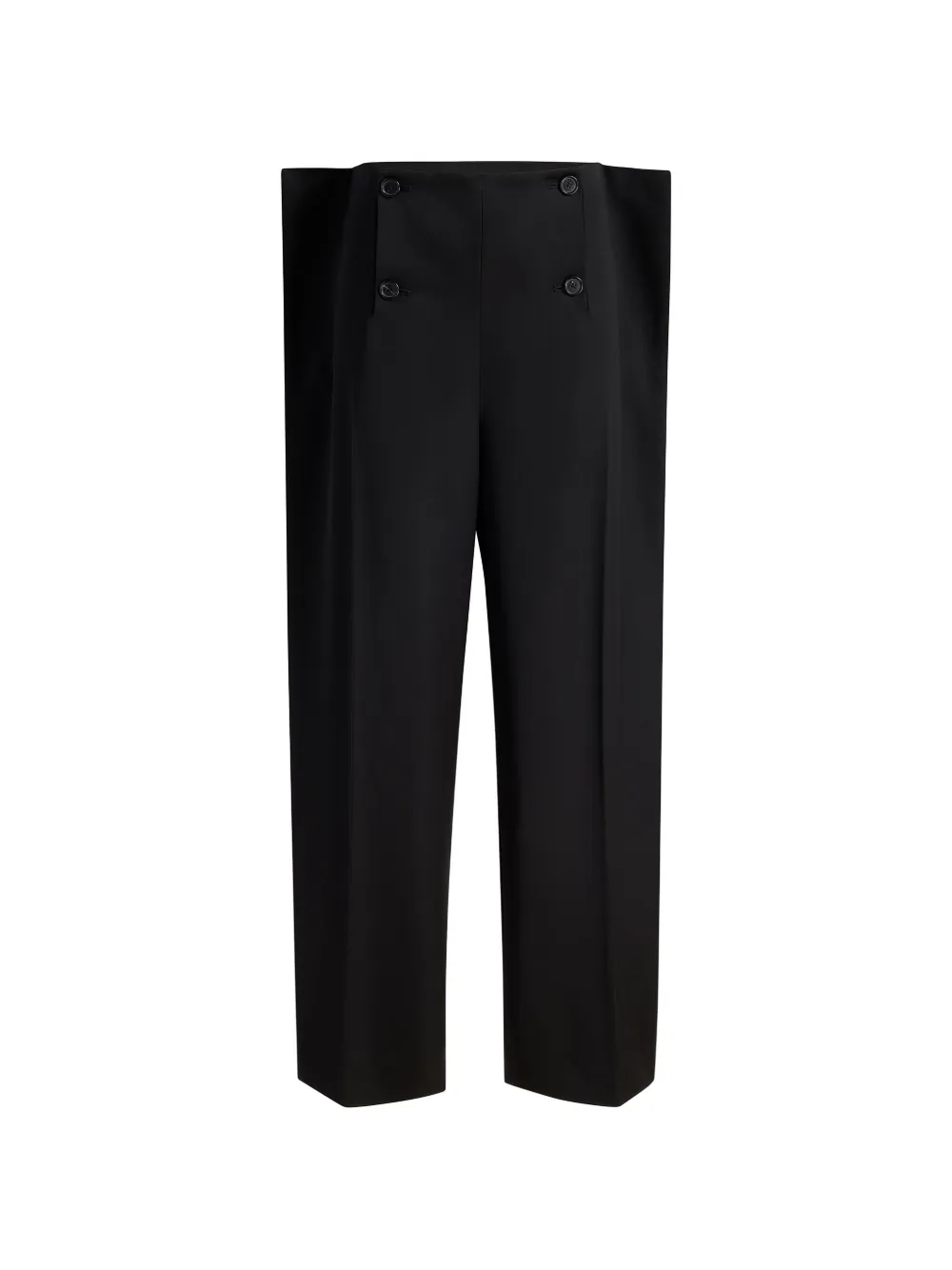 KHAITE buttons front trousers - Black