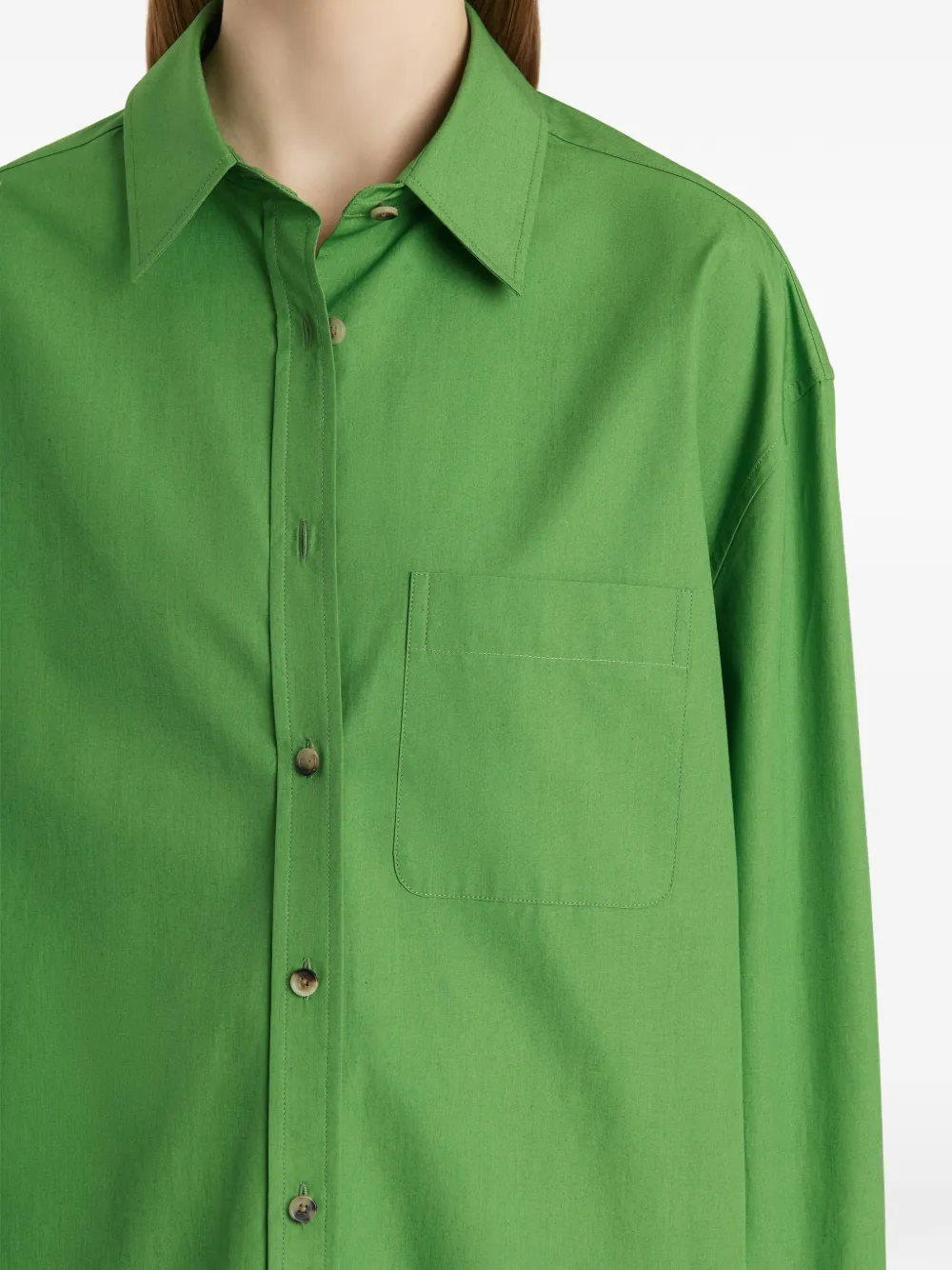 KHAITE Blouse met borstzak Groen