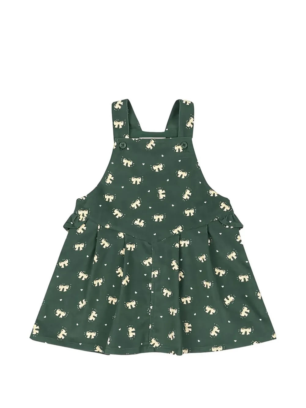 Konges Sløjd Avery bow-print ruffled dress - Verde