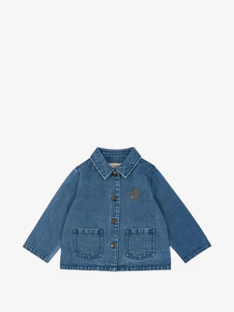 Konges Sløjd Magot leopard print denim jacket