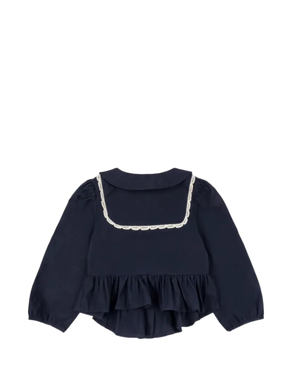 Konges Sløjd Emmy top met ruches Blauw