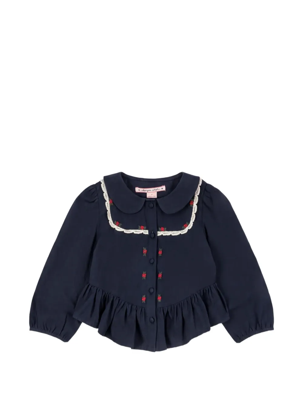 Konges Sløjd Emmy ruffled top - Blu