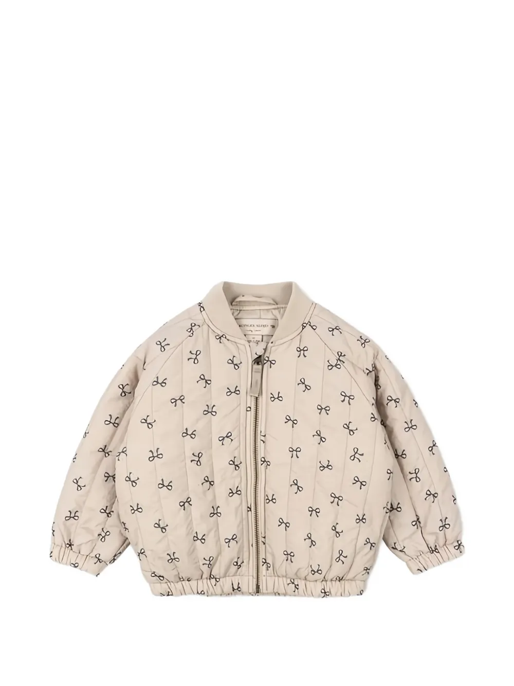 Konges Sløjd bow print quilted jacket - Nude