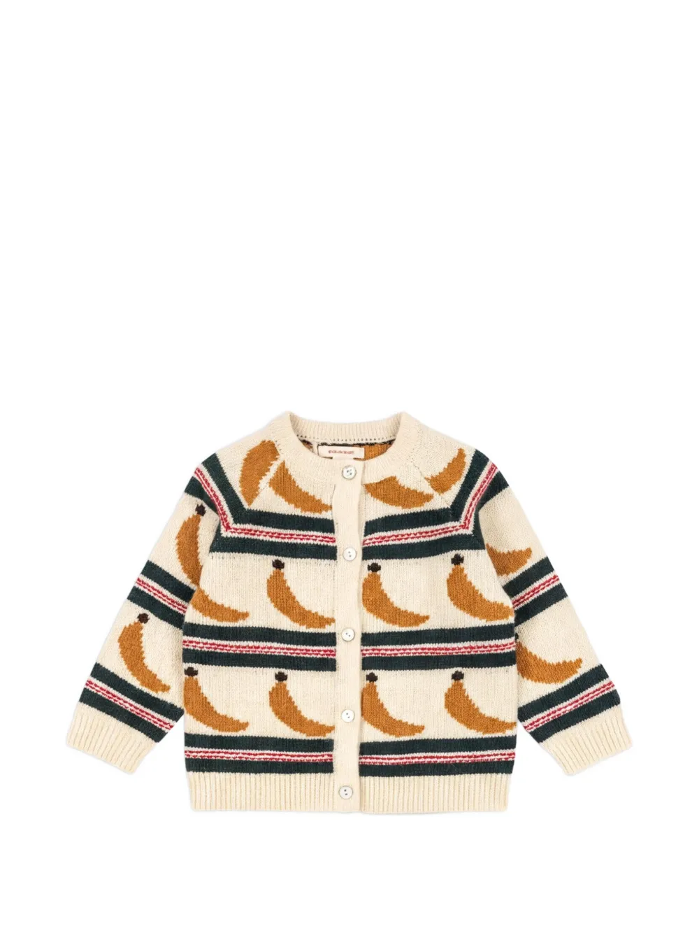 Konges Sløjd Gestreifter Cardigan - Nude
