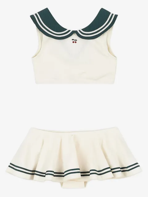 Konges Sløjd striped embroidered bikini