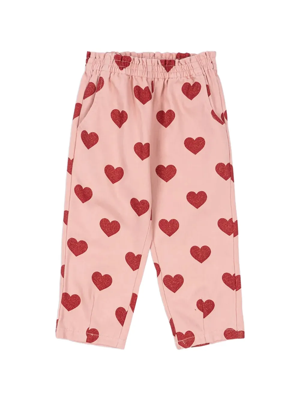 Konges Sløjd pantalon à imprimé cœur - Rose Konges Sløjd pantalon à imprimé cœur - Rose