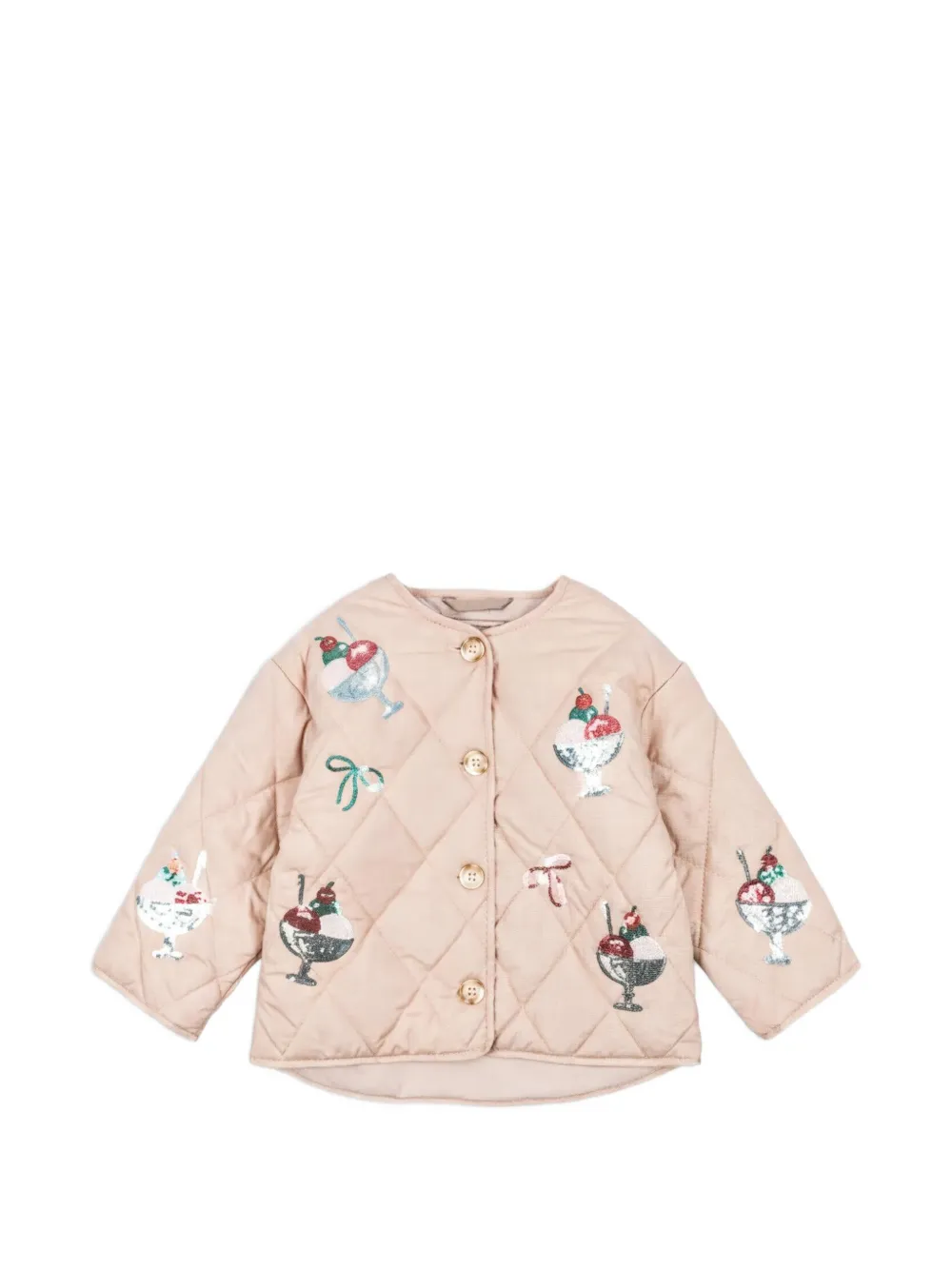 Konges Sløjd Giacca Flora con paillettes - Rosa