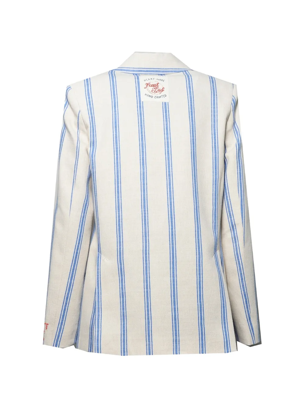  Front Street 8 Striped Double-breasted Blazer - Neutrals 