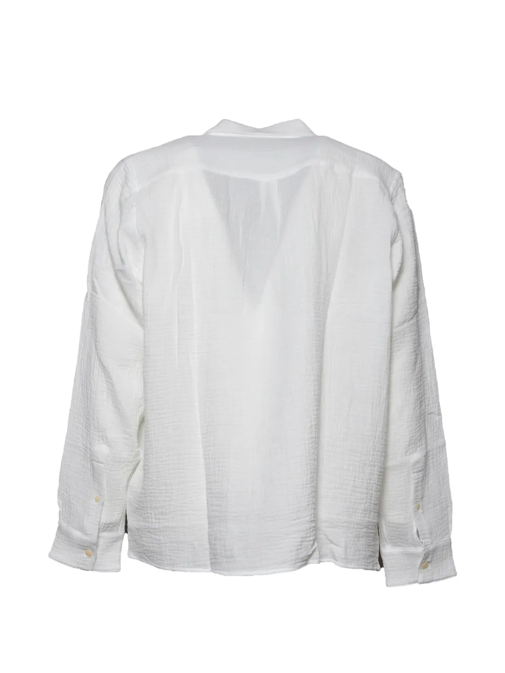MC2 Saint Barth Ventotene gekreukt poloshirt met lange mouwen Wit
