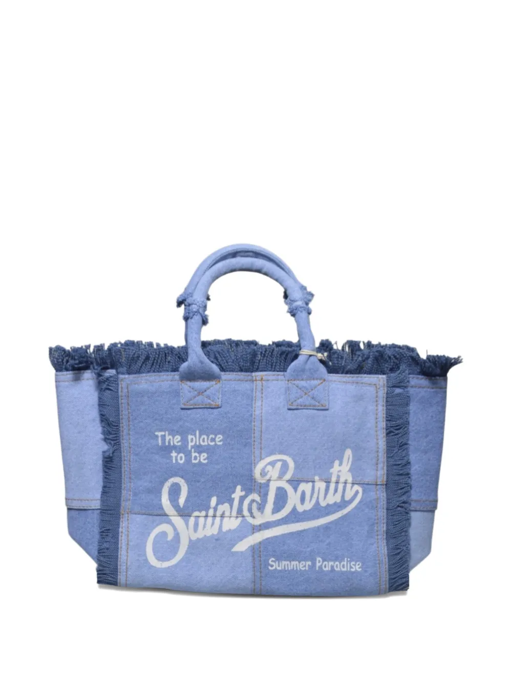 MC2 Saint Barth Colette shopper met franje Blauw