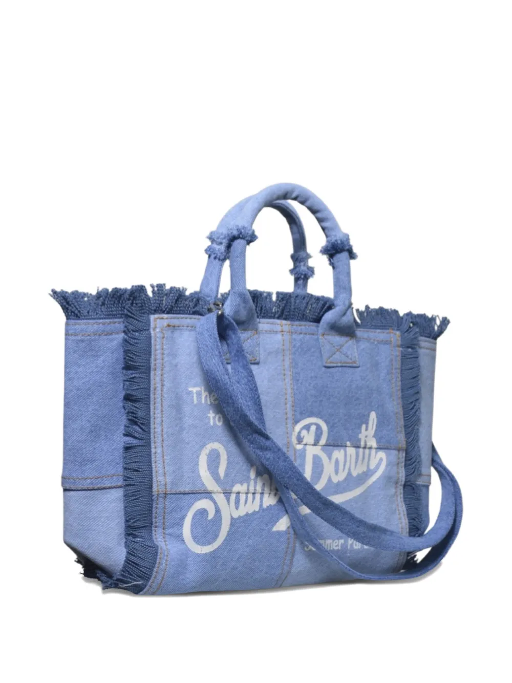 MC2 Saint Barth Colette shopper met franje Blauw
