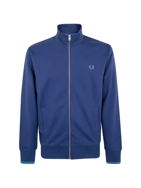 Fred Perry logo-embroidered zip-up sweater