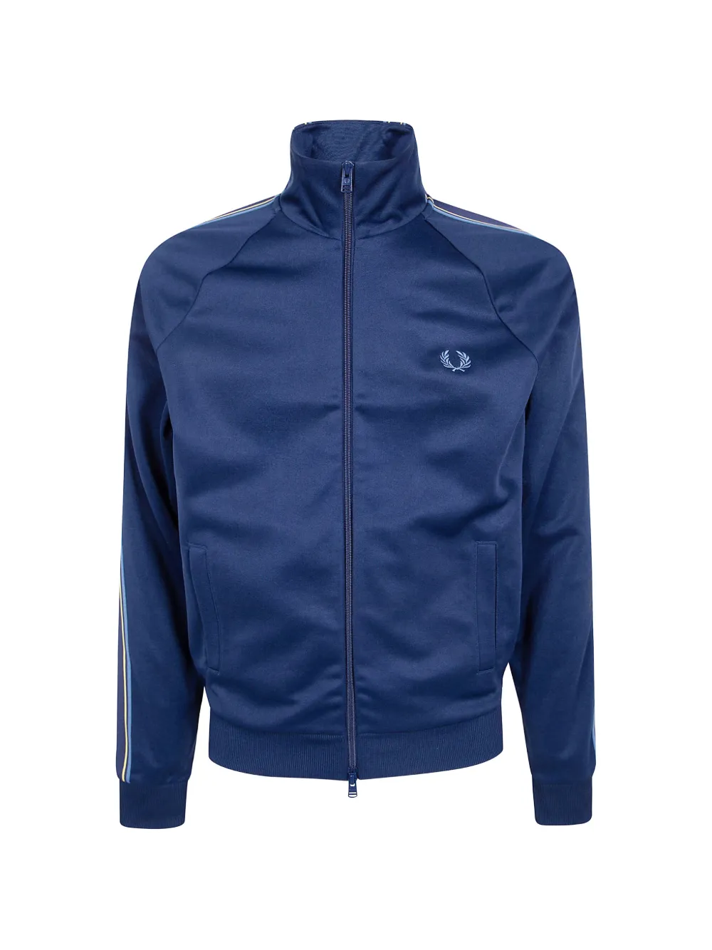 Fred Perry Laurel Wreath-embroidered zip-up jacket - Blue