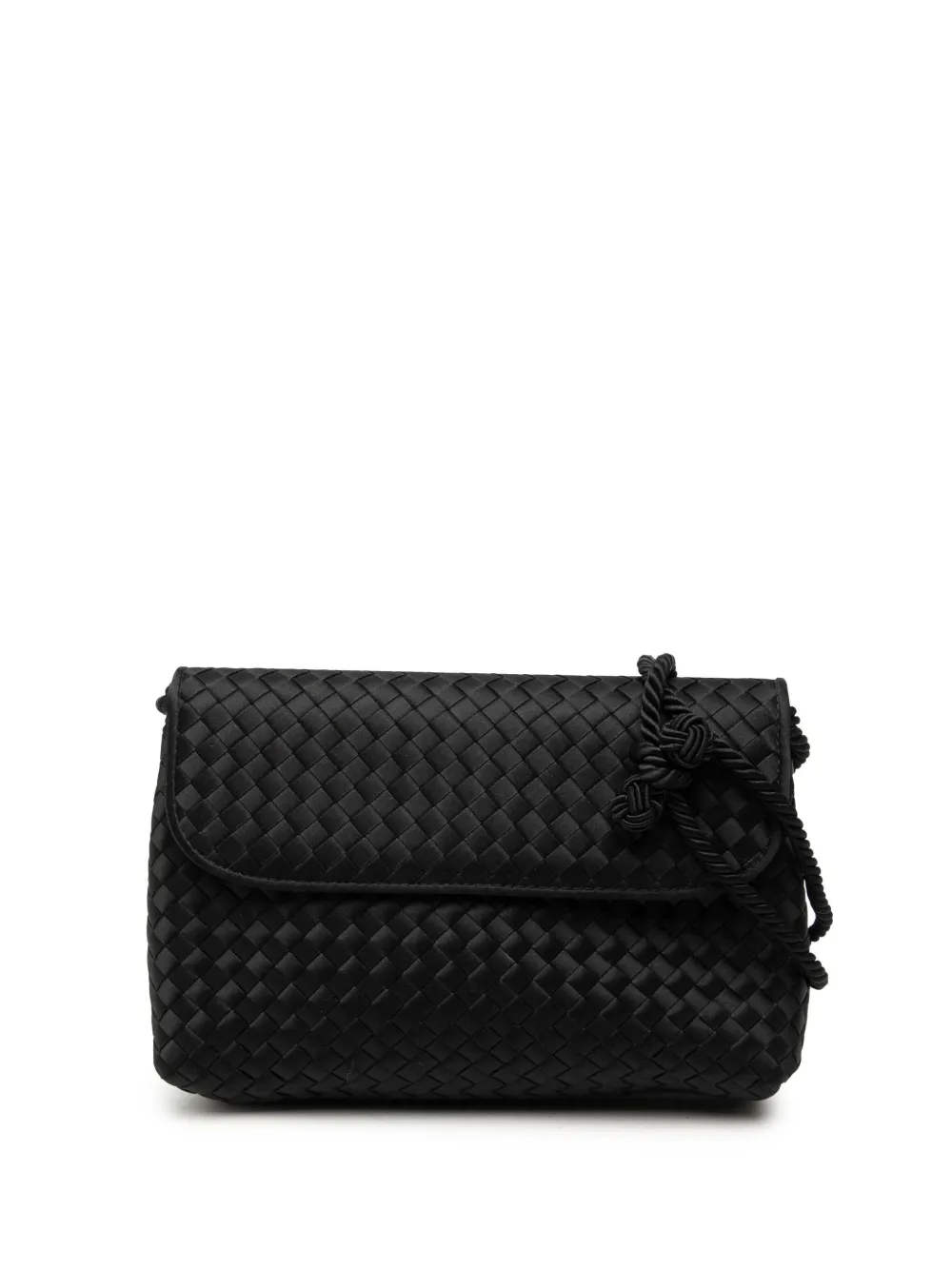 Bottega Veneta Pre-Owned 2012-2025 Satin Intrecciato Flap crossbody bag - Schwarz