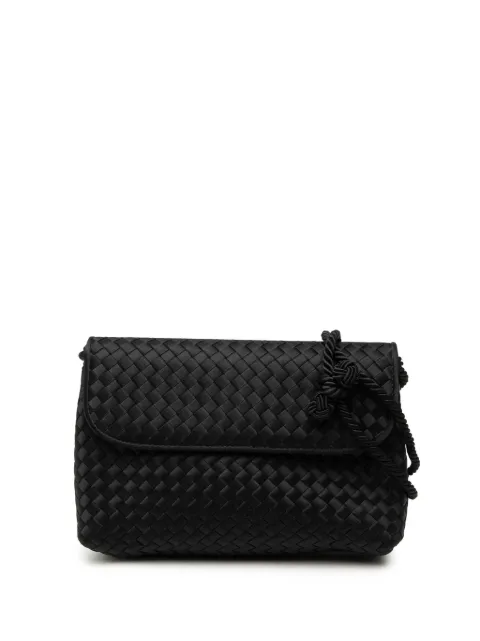 Bottega Veneta Pre-Owned bolsa crossbody Intrecciato Flap de satén 2012-2025