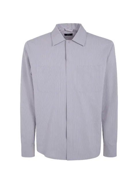 Herno seersucker-textured shirt jacket