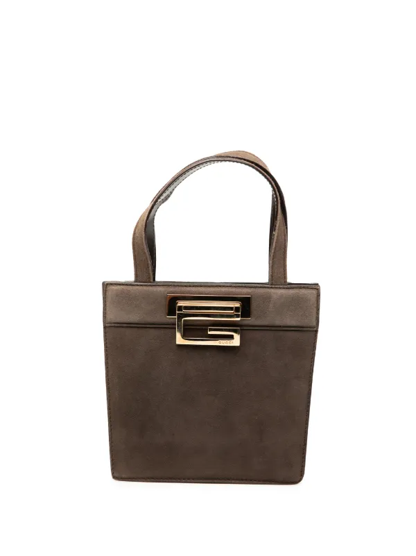 GUCCI GG柄 スエード ハンドバッグ Gucci Pre-Owned 20th Century スエード スクエアG ハンドバッグ