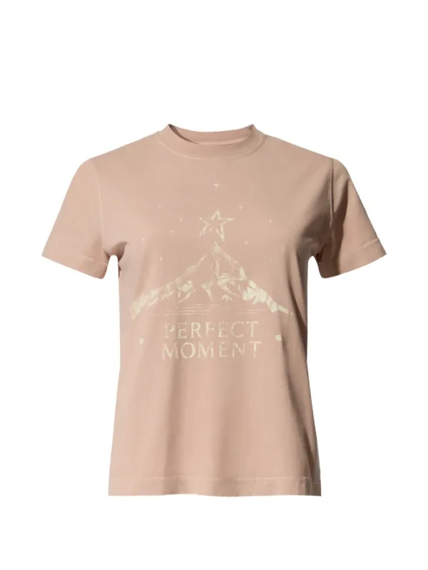 Perfect Moment Logo Cotton T-shirt in Pink