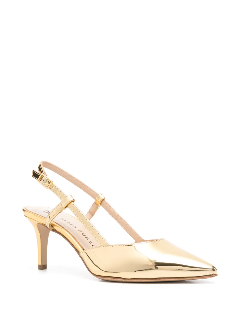 Fabio Rusconi Slingback pumps met puntige neus Goud