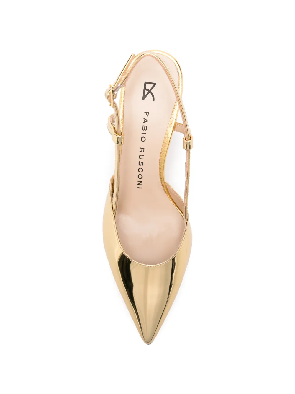 Fabio Rusconi Slingback pumps met puntige neus Goud