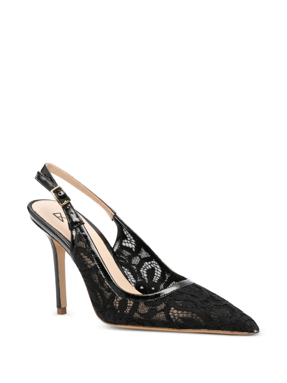 Fabio Rusconi lace slingback pumps Zwart