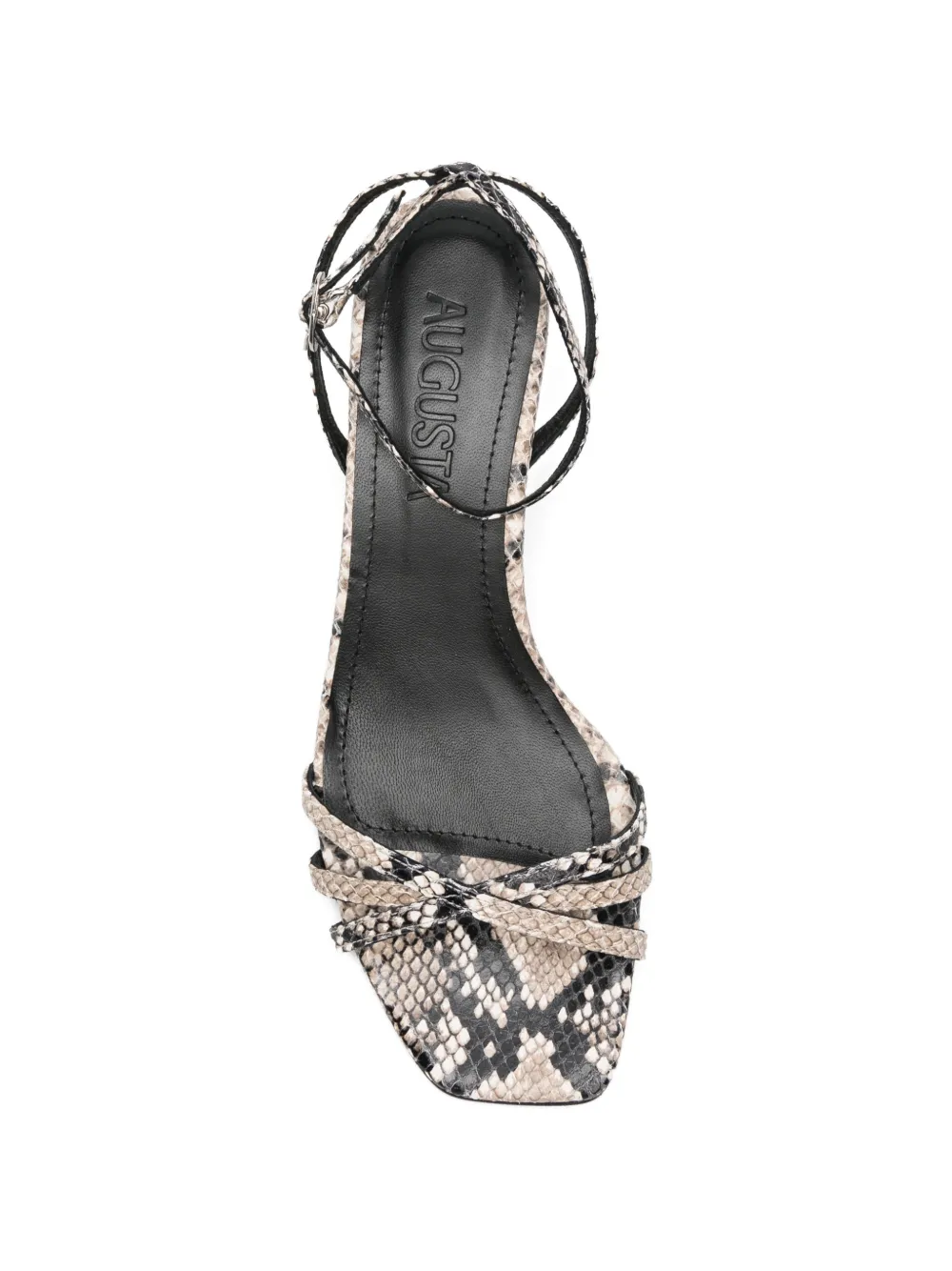 Augusta Uma snake-effect sandals Beige