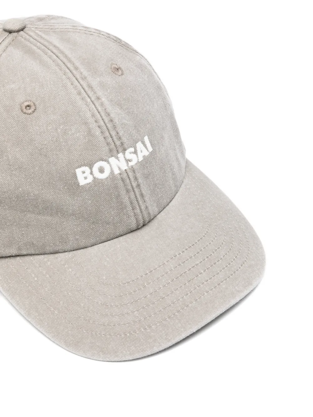  Bonsai Logo-embroidered Baseball Cap - Grey 