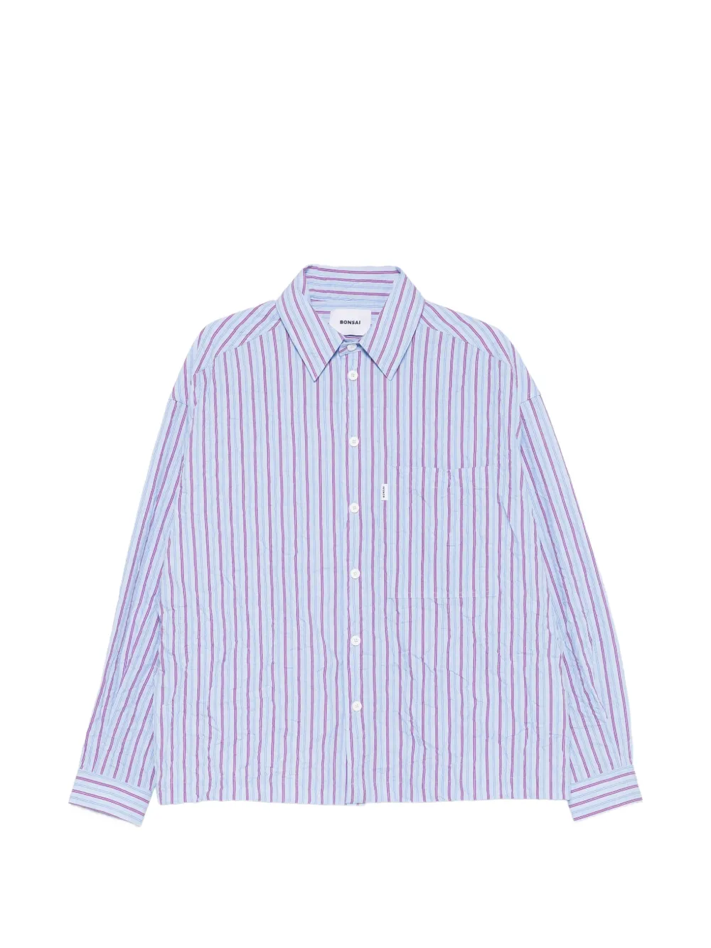 Bonsai striped pocket shirt - Blu
