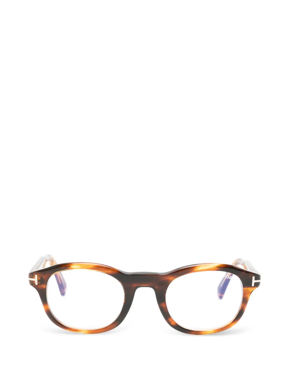 TOM FORD Eyewear Occhiali tondi - Marrone