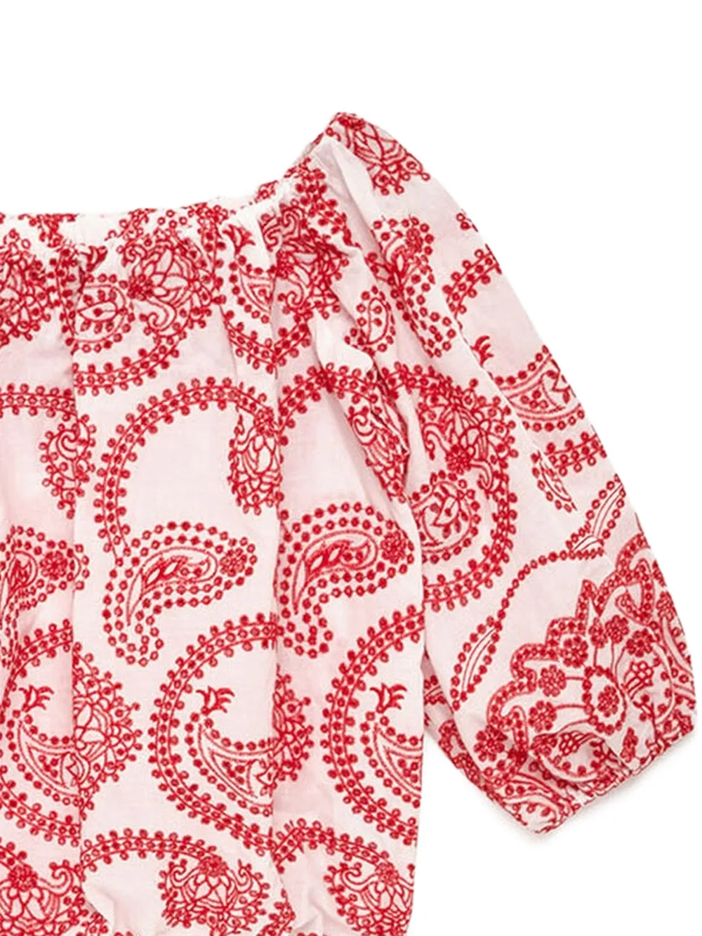  Maliparmi Off-shoulder Paisley Broderie Top - Red 