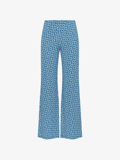 MALIPARMI pantalones acampanados con motivos