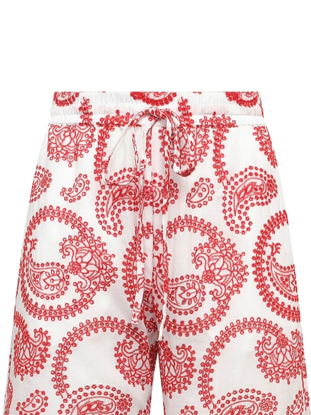  Maliparmi Embroidered Paisley Trousers - White 