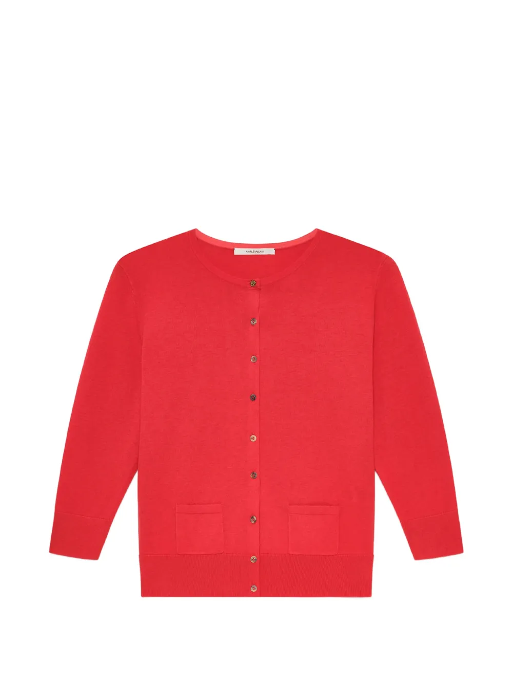 MALIPARMI crew neck pocket cardigan - Rosso