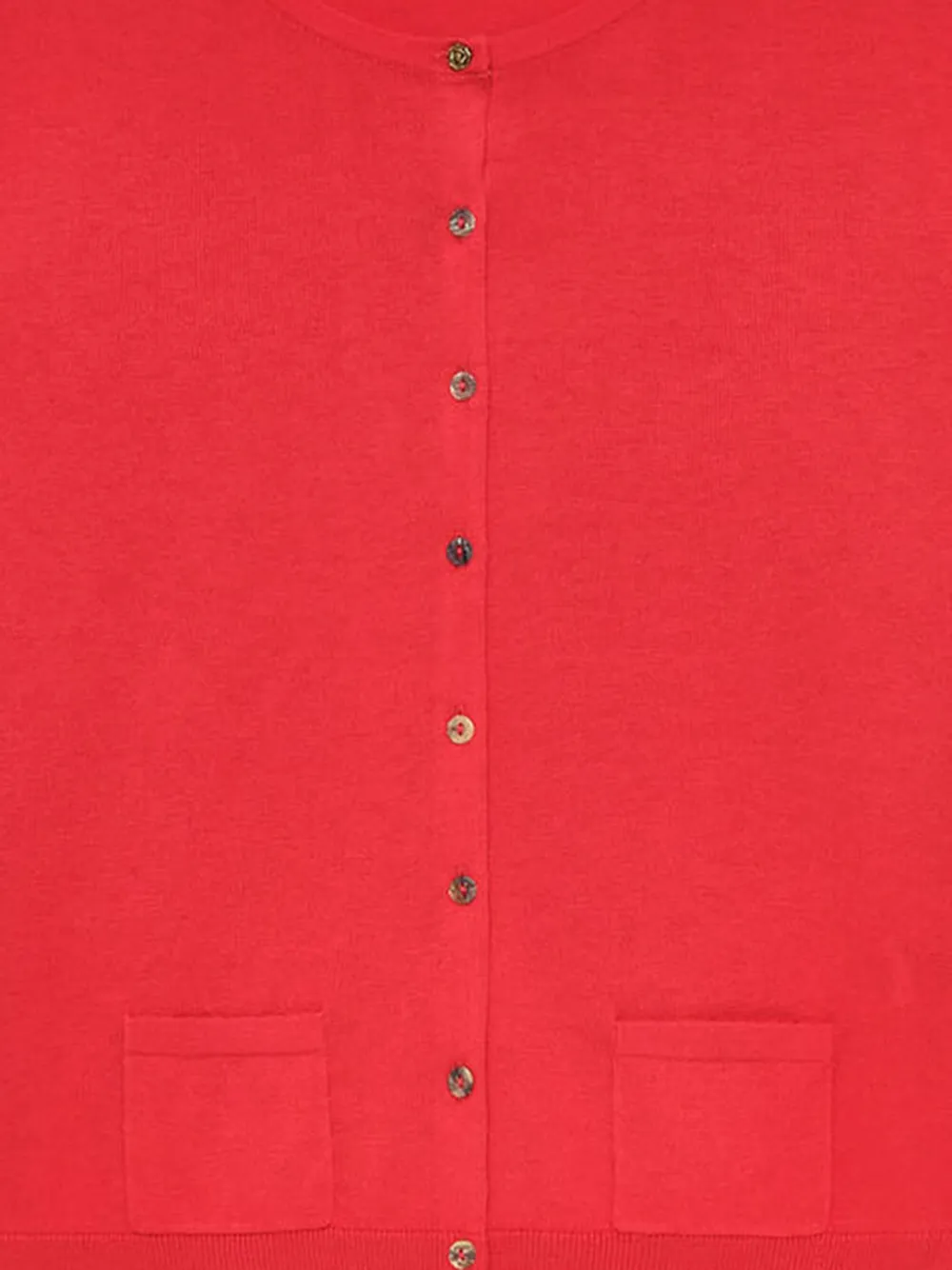  Maliparmi Crew Neck Pocket Cardigan - Red 